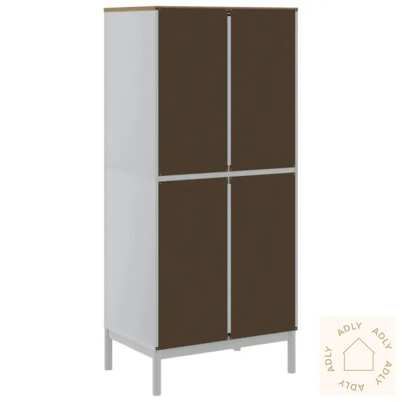 Garderobe Floro Hvit 77X53X171 Cm Heltre Furu