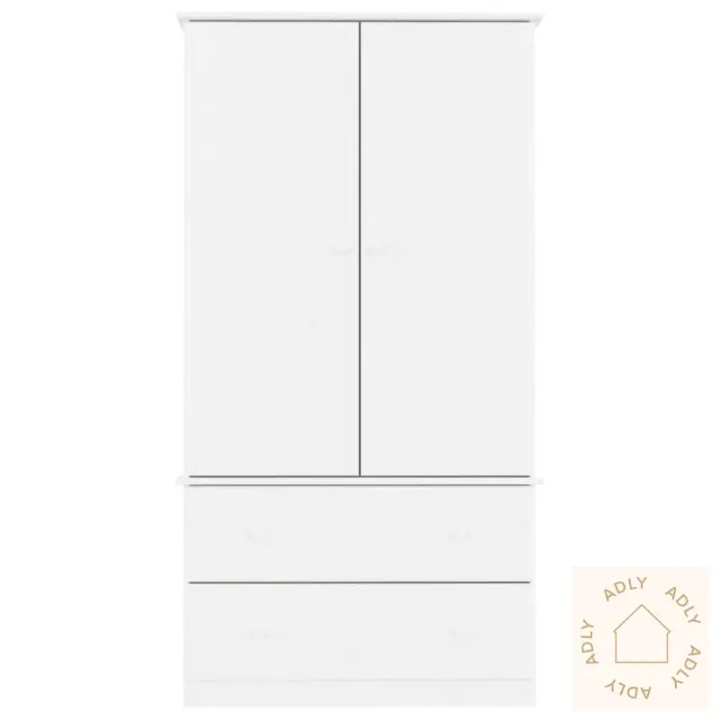 Garderobe Alta Hvit 90X55X170 Cm Heltre Furu