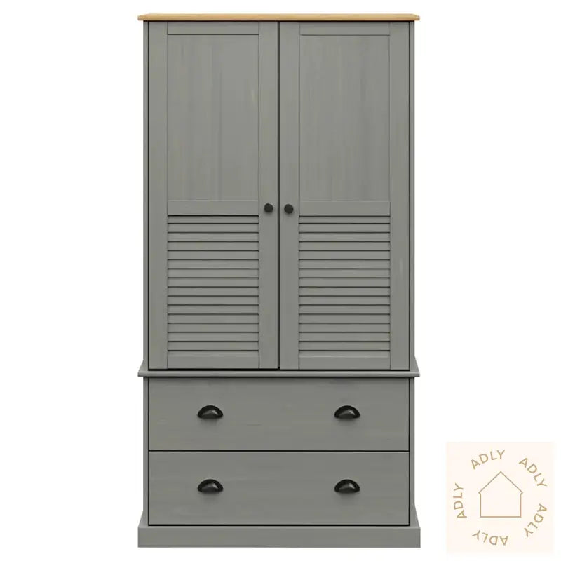 Garderobe Vigo Grå 90X55X170 Cm Heltre Furu