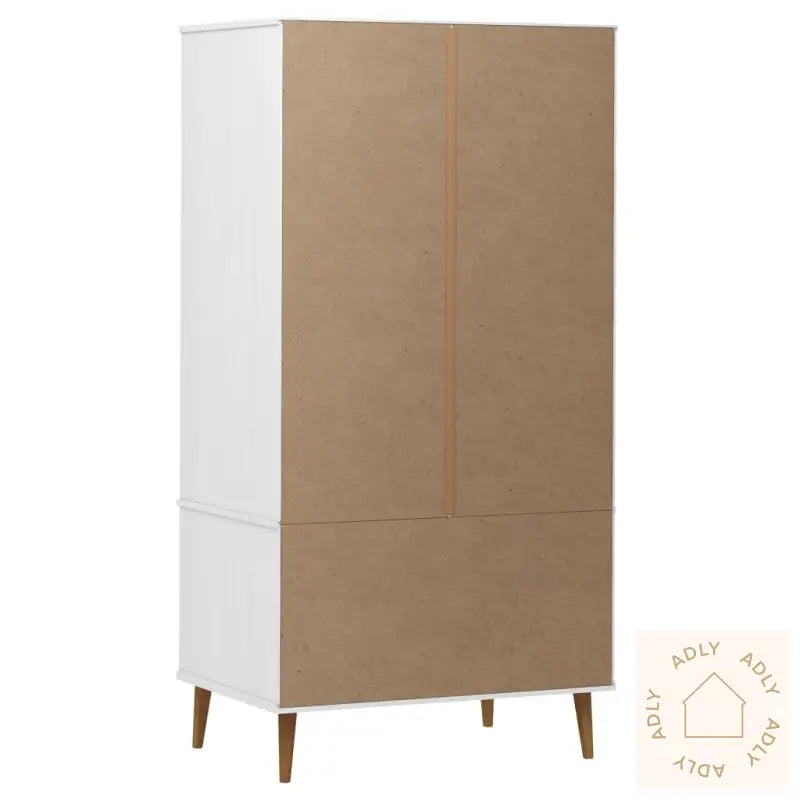 Garderobe Molde Hvit 90X55X175 Cm Heltre Furu