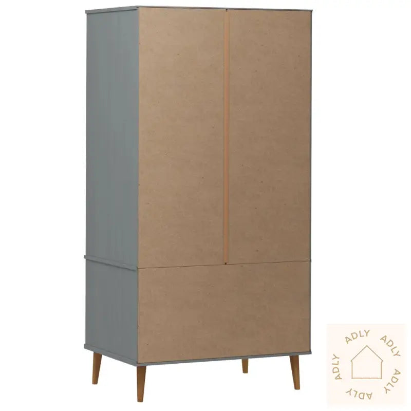 Garderobe Molde Grå 90X55X175 Cm Heltre Furu