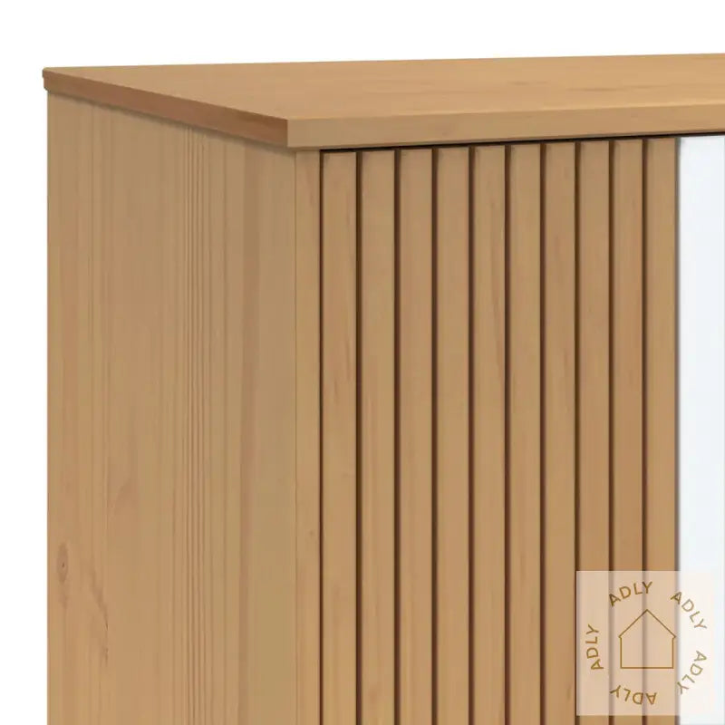 Garderobe Olden Hvit Og Brun 76,5X53X172 Cm Heltre Furu