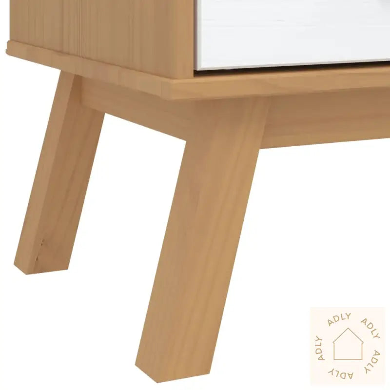 Garderobe Olden Hvit Og Brun 76,5X53X172 Cm Heltre Furu