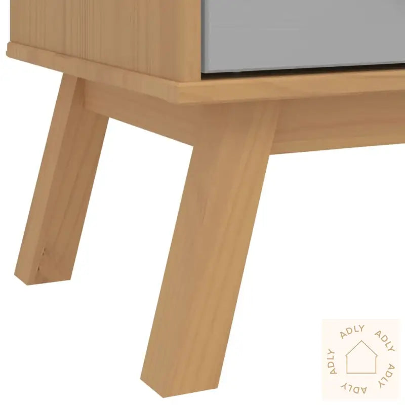 Garderobe Olden Grå Og Brun 76,5X53X172 Cm Heltre Furu