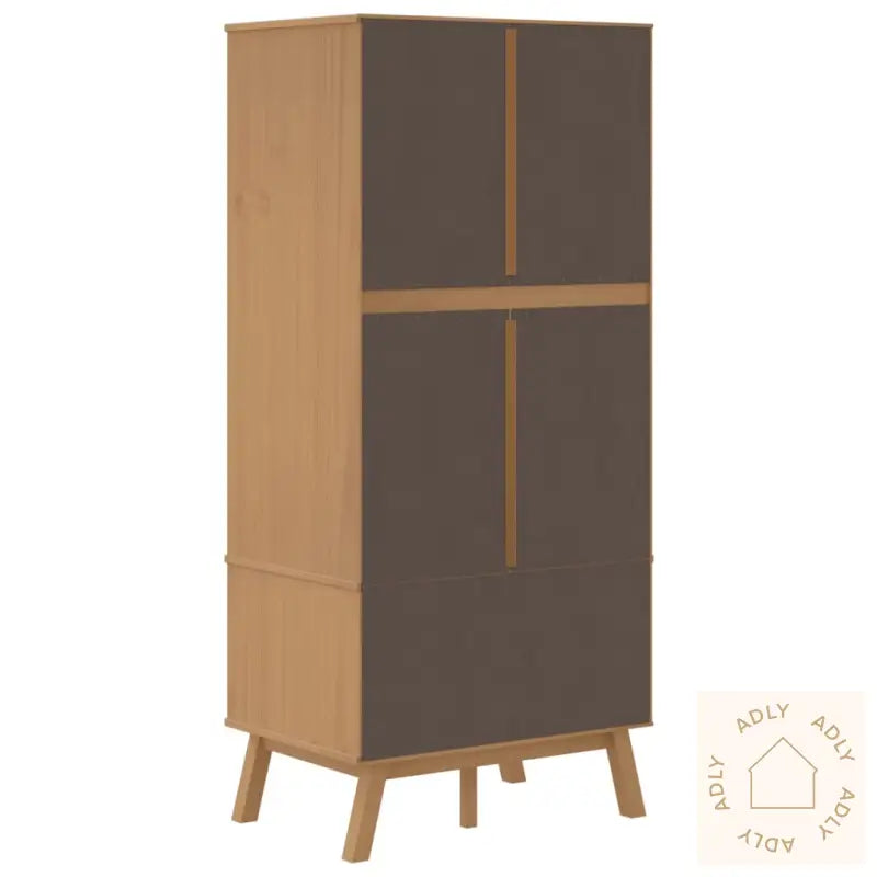 Garderobe Olden Brun 76,5X53X172 Cm Heltre Furu