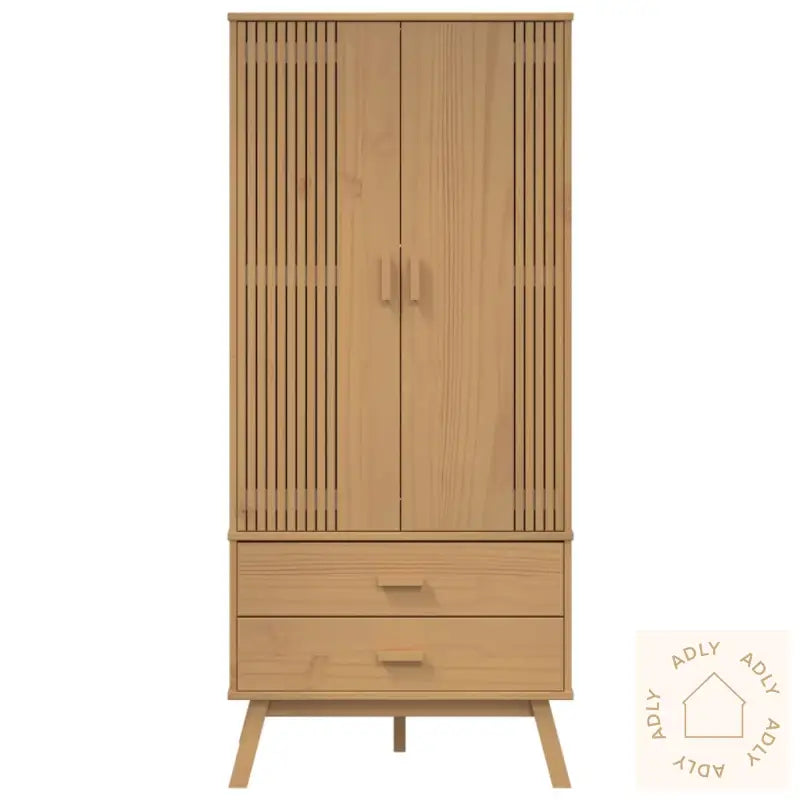 Garderobe Olden Brun 76,5X53X172 Cm Heltre Furu