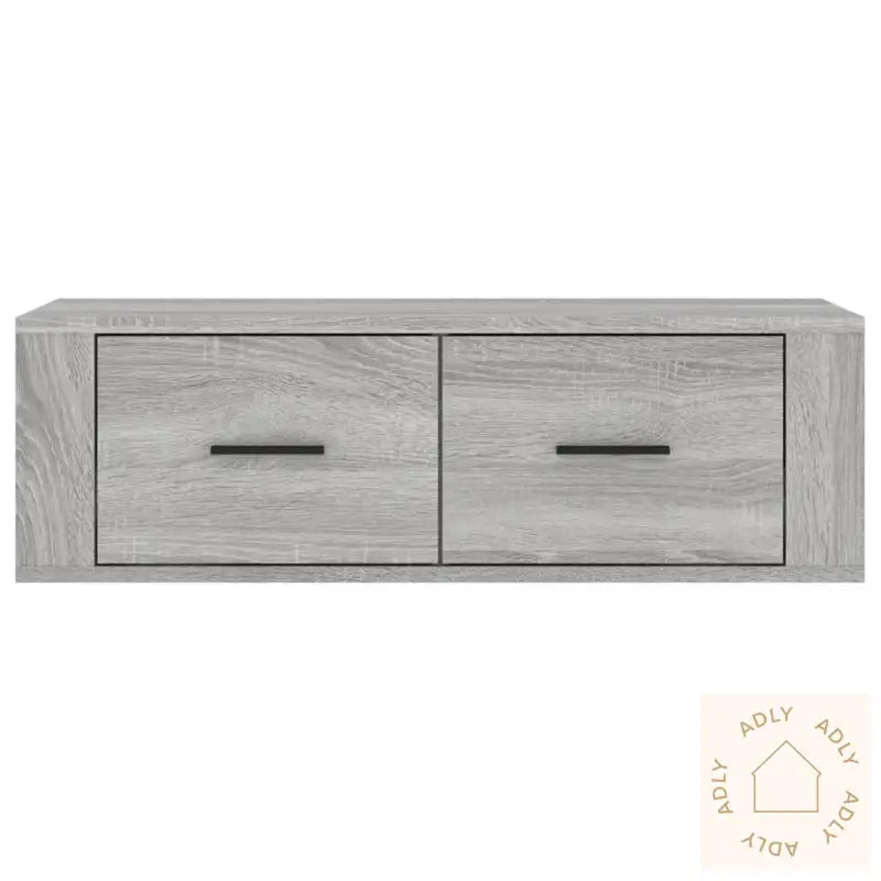 Hengende Tv-Benk Grå Sonoma 80X36X25 Cm Konstruert Tre