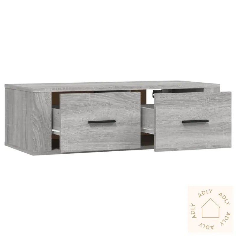 Hengende Tv-Benk Grå Sonoma 80X36X25 Cm Konstruert Tre