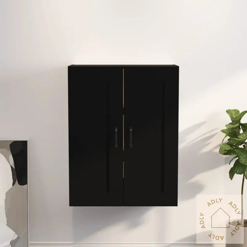 Hengende Veggskap Svart 69,5X32,5X90 Cm