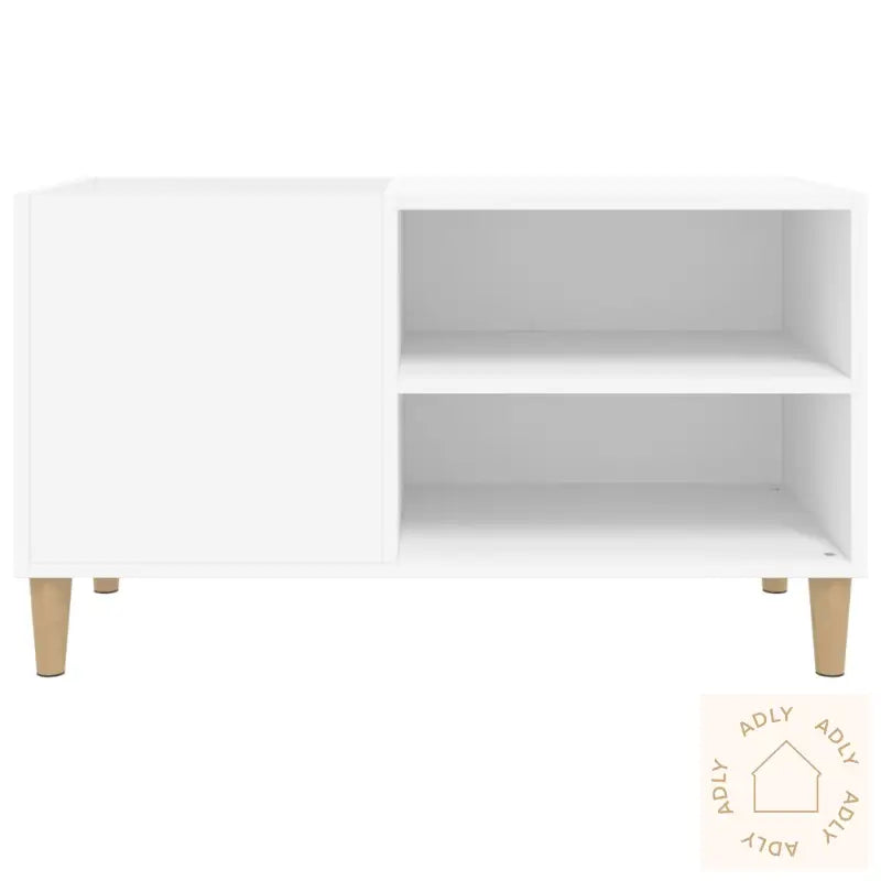 Hifi-Benk Hvit 84,5X38X48 Cm Konstruert Tre