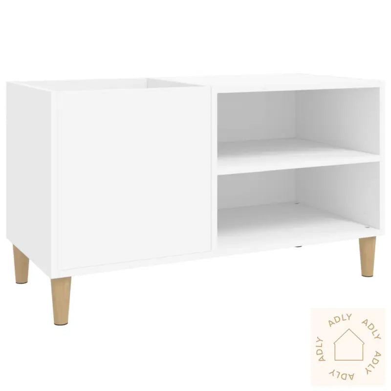 Hifi-Benk Hvit 84,5X38X48 Cm Konstruert Tre