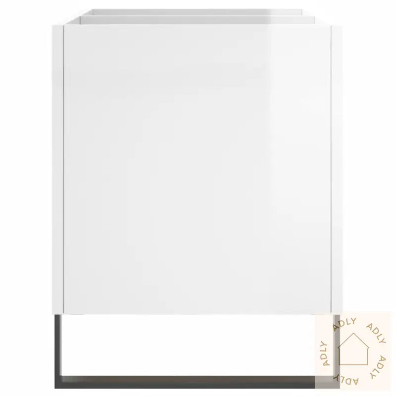 Hifi-Benk Høyglans Hvit 74,5X38X48 Cm Konstruert Tre