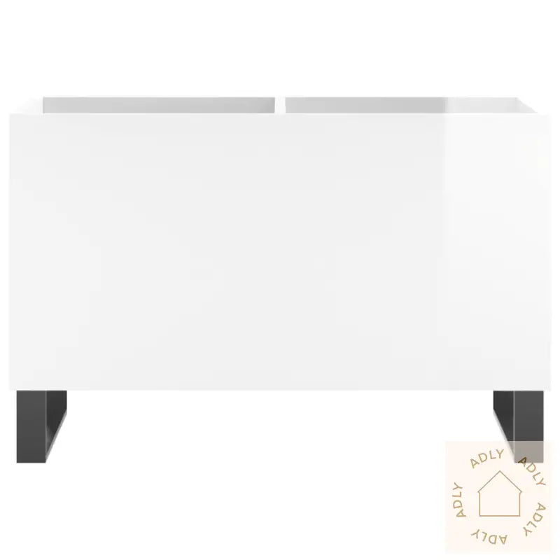 Hifi-Benk Høyglans Hvit 74,5X38X48 Cm Konstruert Tre