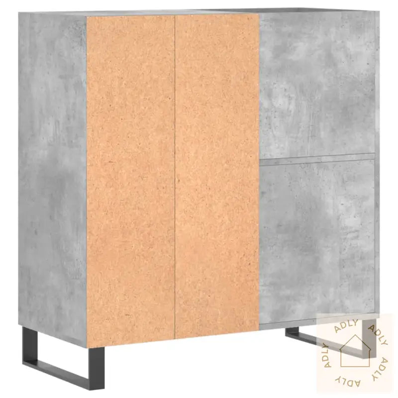 Hifi-Benk Betonggrå 84,5X38X89 Cm Konstruert Tre