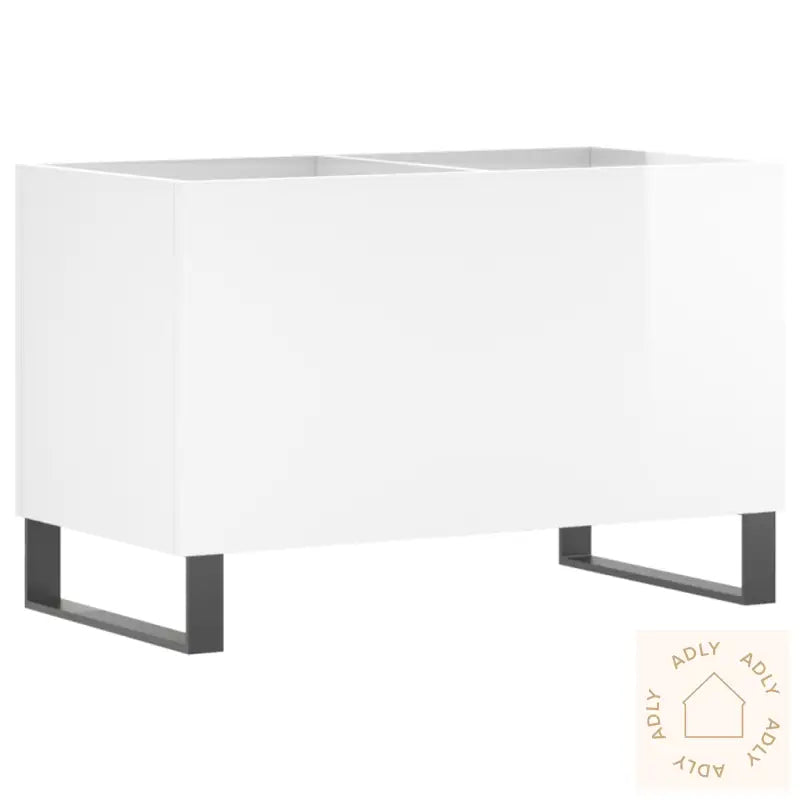 Hifi-Benk Høyglans Hvit 74,5X38X48 Cm Konstruert Tre