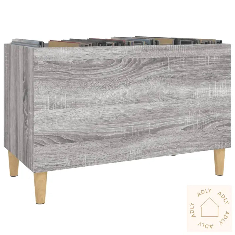 Hifi-Benk Grå Sonoma 74,5X38X48 Cm Konstruert Tre