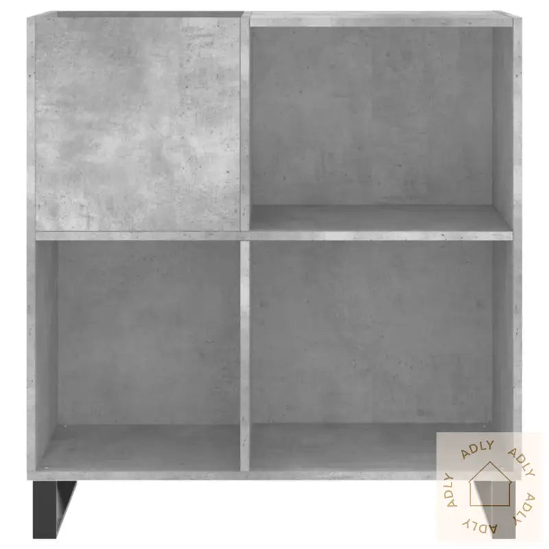 Hifi-Benk Betonggrå 84,5X38X89 Cm Konstruert Tre
