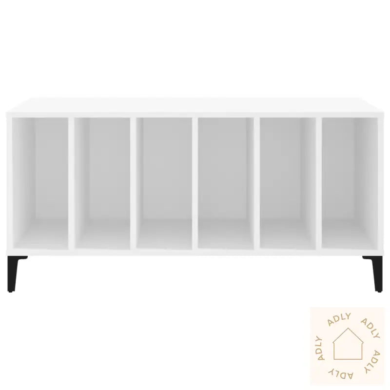 Hifi-Benk Hvit 100X38X48 Cm Konstruert Tre