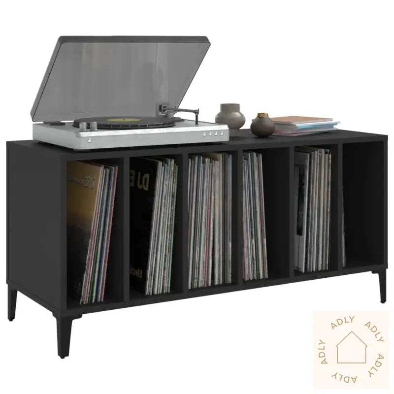 Hifi-Benk Svart 100X38X48 Cm Konstruert Tre