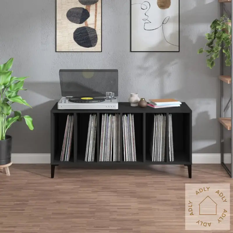 Hifi-Benk Svart 100X38X48 Cm Konstruert Tre