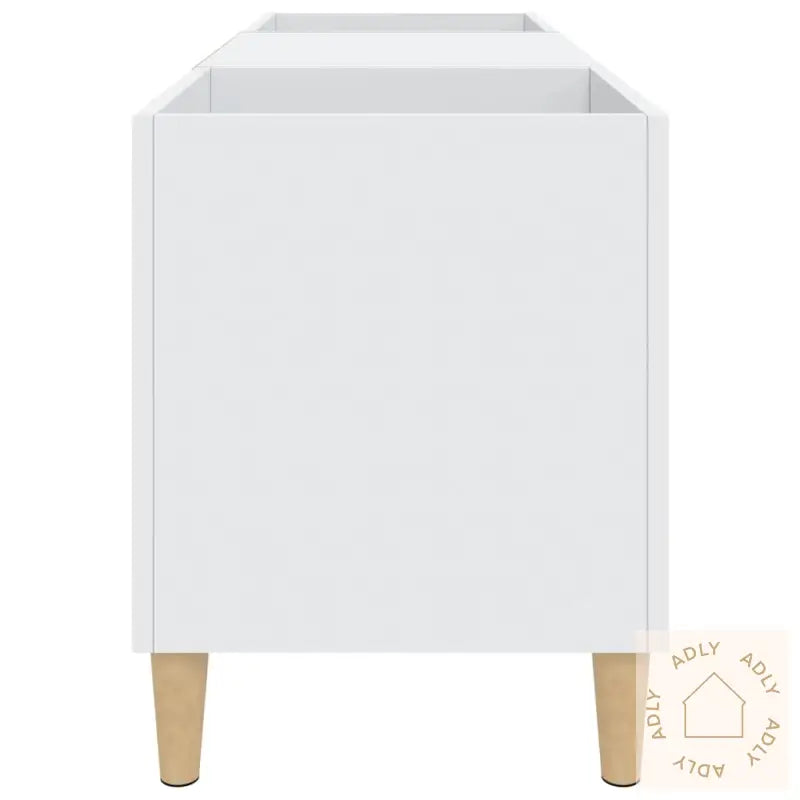 Hifi-Benk Hvit 121X38X48 Cm Konstruert Tre