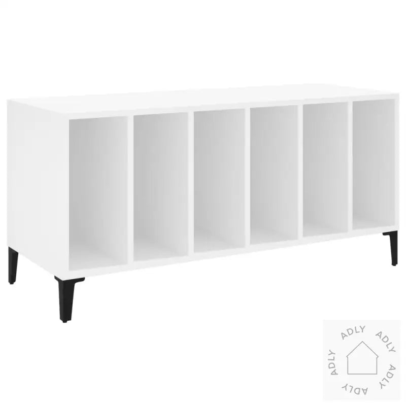 Hifi-Benk Hvit 100X38X48 Cm Konstruert Tre
