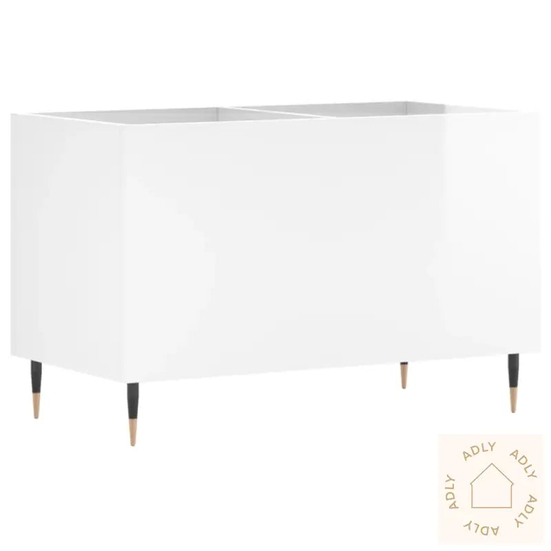 Hifi-Benk Høyglans Hvit 74,5X38X48 Cm Konstruert Tre