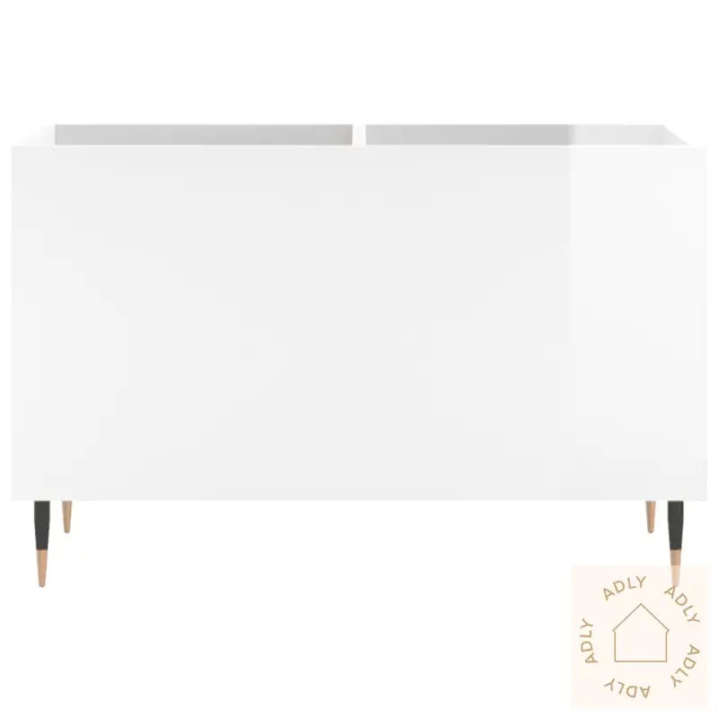 Hifi-Benk Høyglans Hvit 74,5X38X48 Cm Konstruert Tre