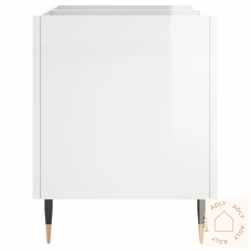 Hifi-Benk Høyglans Hvit 74,5X38X48 Cm Konstruert Tre