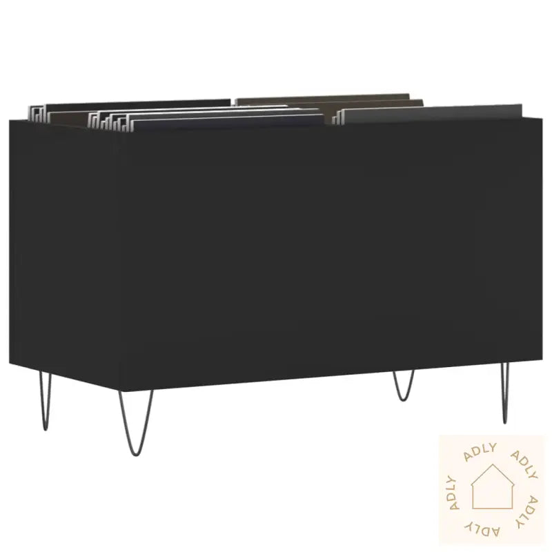 Hifi-Benk Svart 74,5X38X48 Cm Konstruert Tre