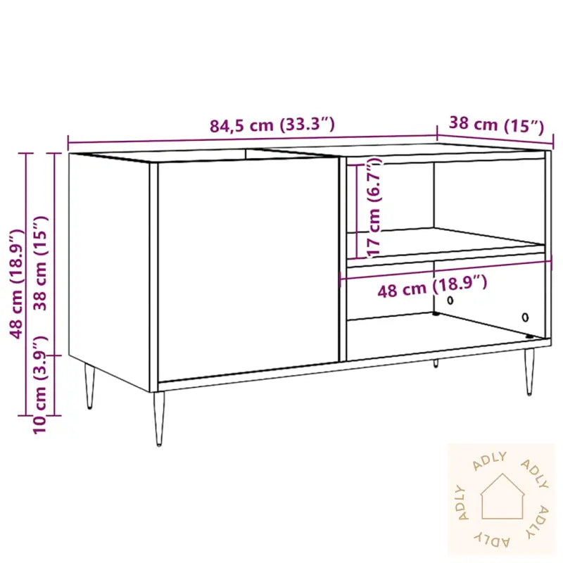 Plateskap Gammelt Tre 84,5X38X48 Cm Konstruert Tre