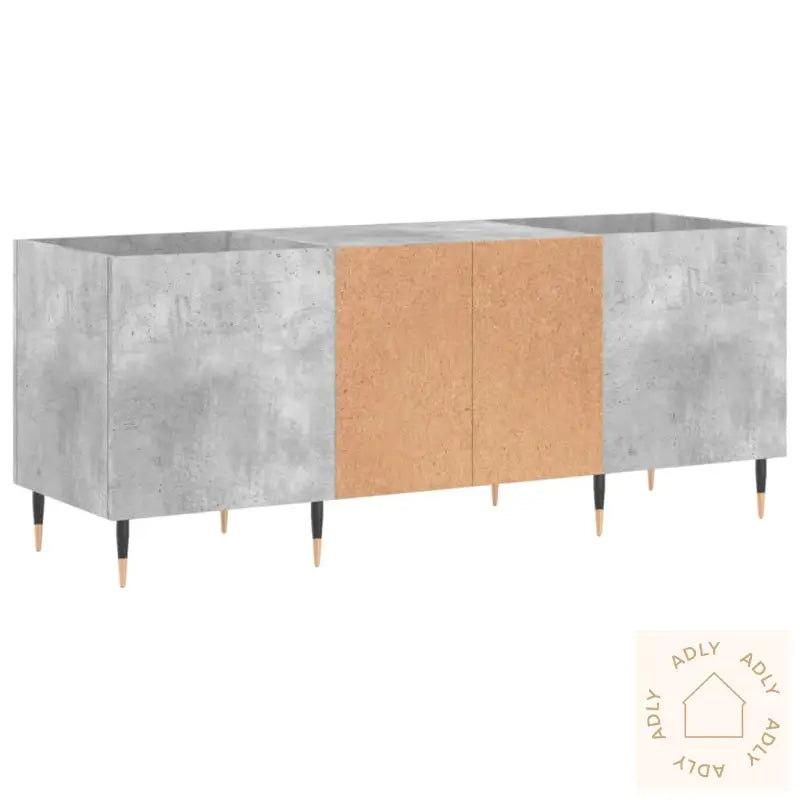 Hifi-Benk Betonggrå 121X38X48 Cm Konstruert Tre