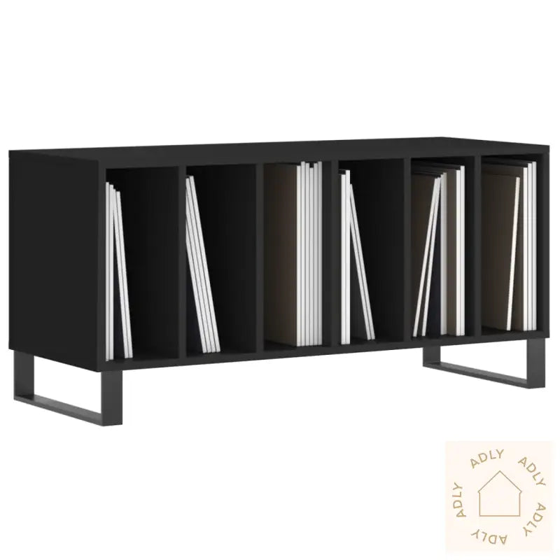 Hifi-Benk Svart 100X38X48 Cm Konstruert Tre