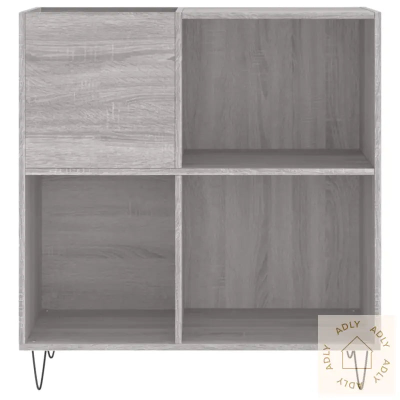 Hifi-Benk Grå Sonoma 84,5X38X89 Cm Konstruert Tre