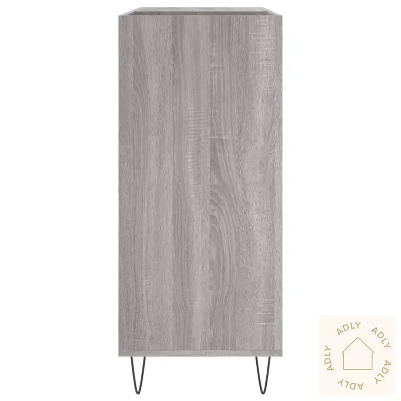Hifi-Benk Grå Sonoma 84,5X38X89 Cm Konstruert Tre