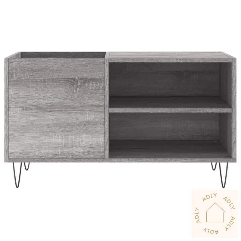 Hifi-Benk Grå Sonoma 85X38X48 Cm Konstruert Tre