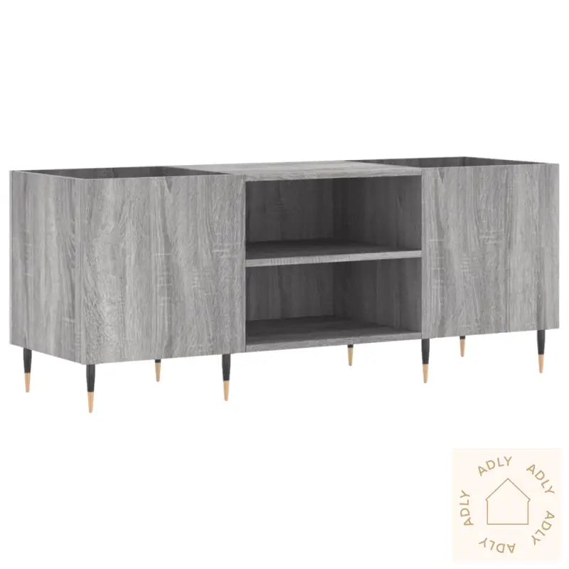 Hifi-Benk Grå Sonoma 121X38X48 Cm Konstruert Tre
