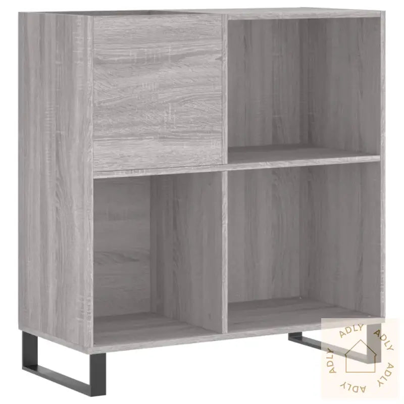 Hifi-Benk Grå Sonoma 84,5X38X89 Cm Konstruert Tre