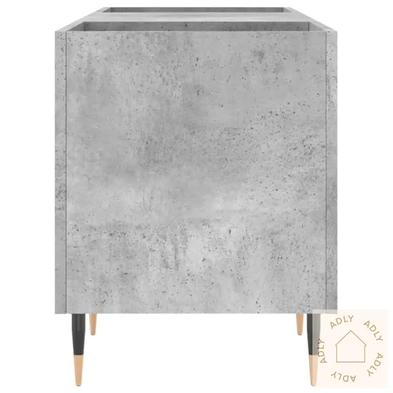 Hifi-Benk Betonggrå 121X38X48 Cm Konstruert Tre