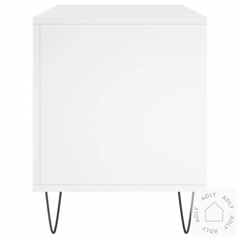 Hifi-Benk Hvit 100X38X48 Cm Konstruert Tre