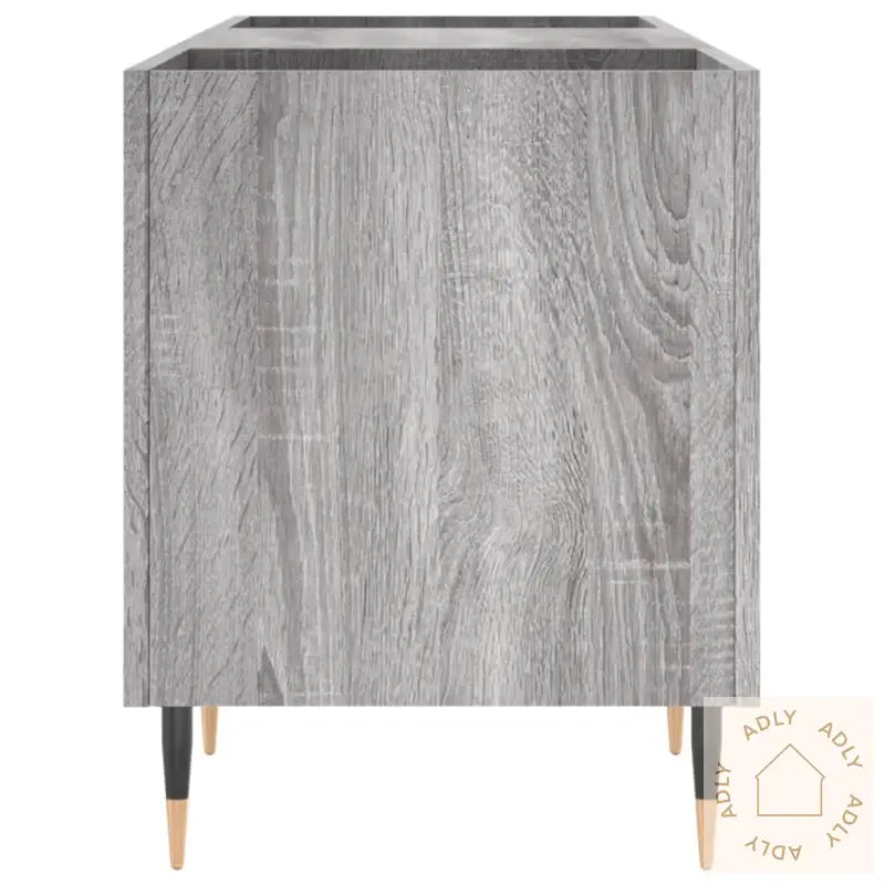 Hifi-Benk Grå Sonoma 121X38X48 Cm Konstruert Tre