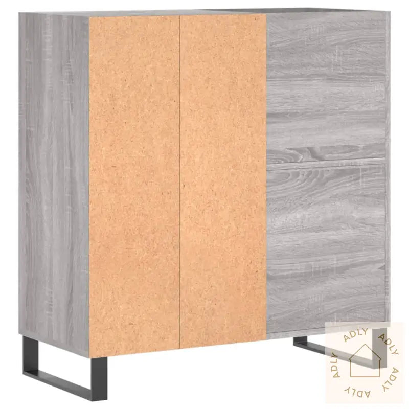 Hifi-Benk Grå Sonoma 84,5X38X89 Cm Konstruert Tre