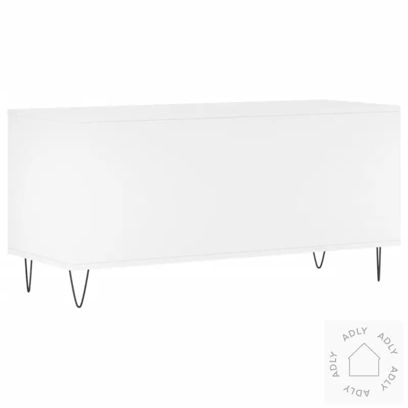 Hifi-Benk Hvit 100X38X48 Cm Konstruert Tre