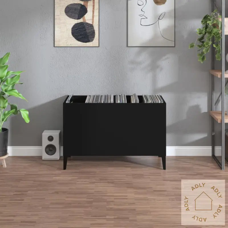 Hifi-Benk Svart 74,5X38X48 Cm Konstruert Tre