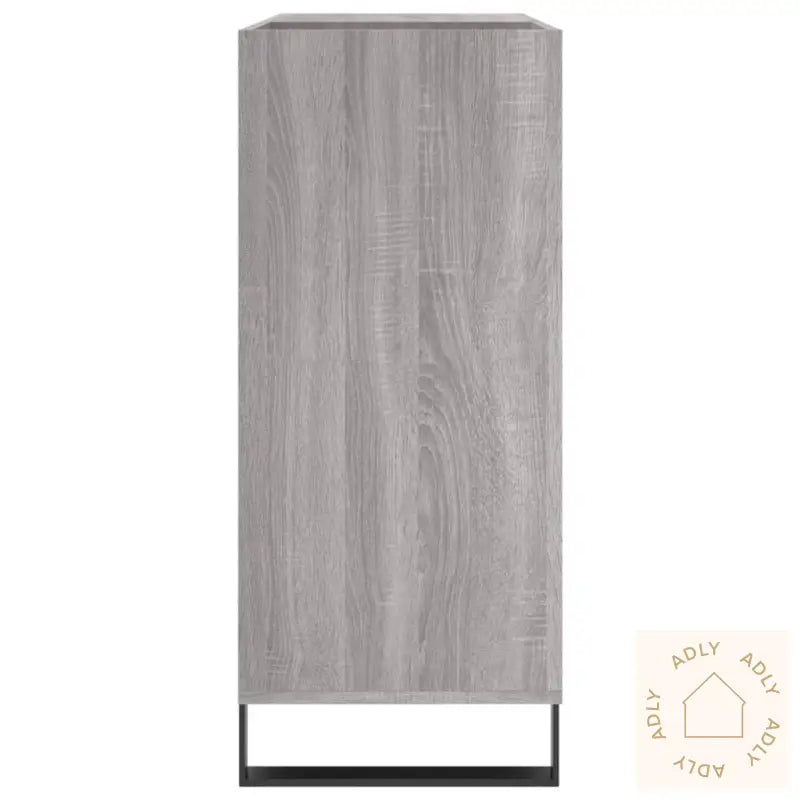 Hifi-Benk Grå Sonoma 84,5X38X89 Cm Konstruert Tre