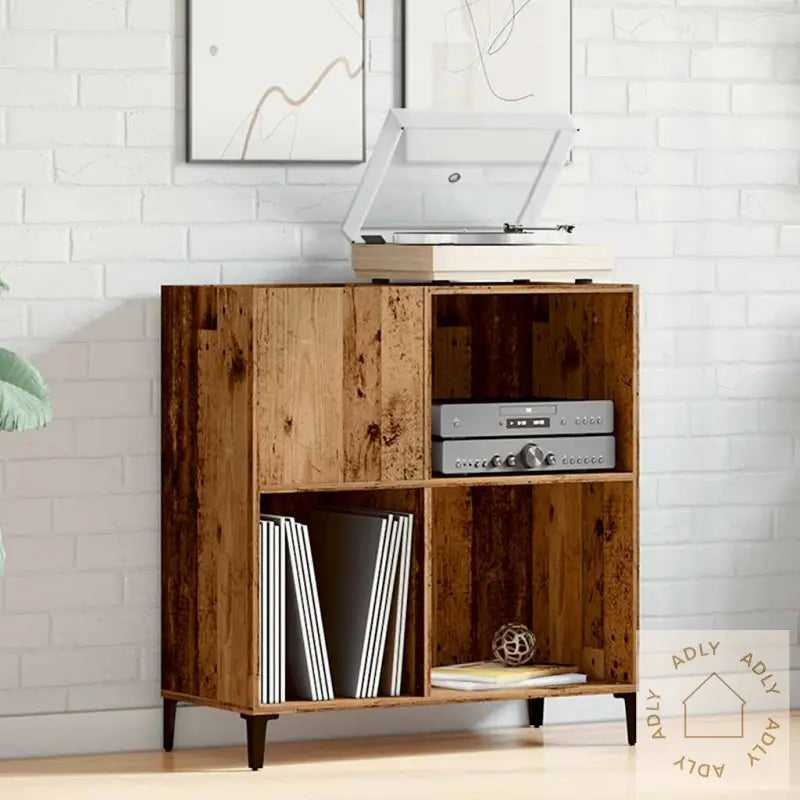 Plateskap Gammelt Tre 84,5X38X89 Cm Konstruert Tre