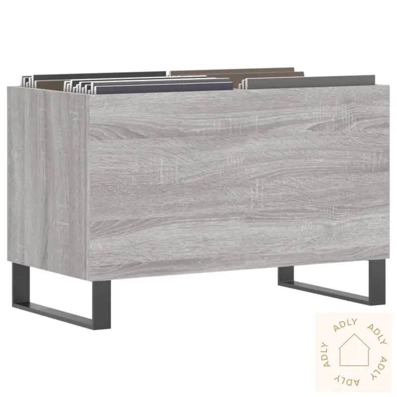 Hifi-Benk Grå Sonoma 74,5X38X48 Cm Konstruert Tre