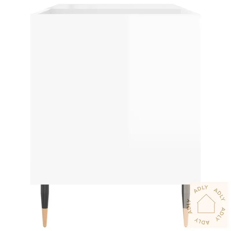 Hifi-Benk Høyglans Hvit 85X38X48 Cm Konstruert Tre