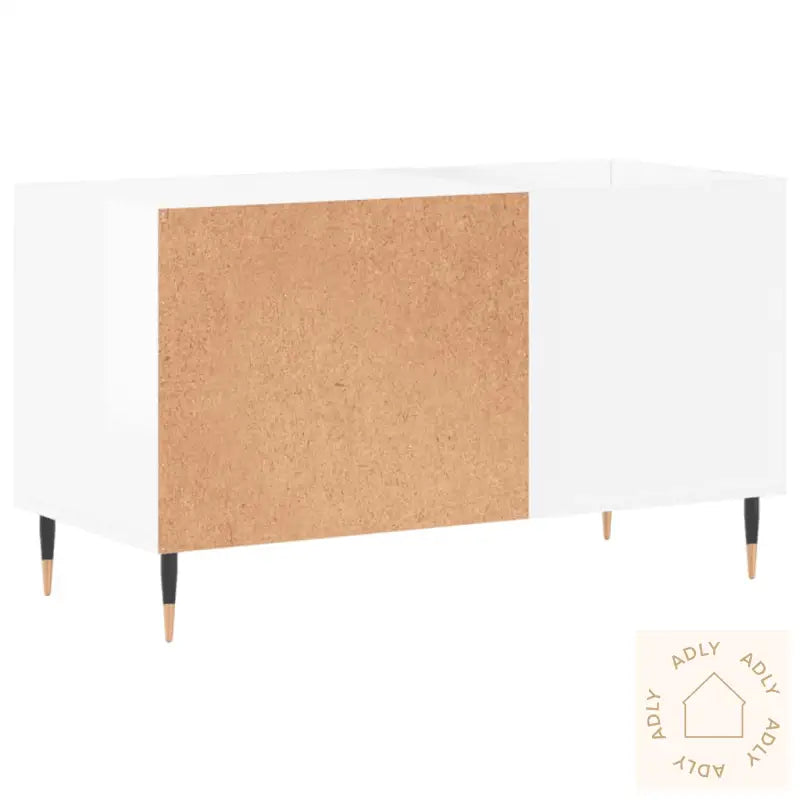 Hifi-Benk Høyglans Hvit 85X38X48 Cm Konstruert Tre