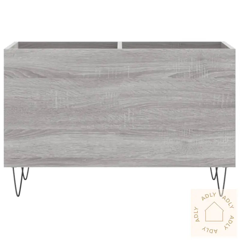 Hifi-Benk Grå Sonoma 74,5X38X48 Cm Konstruert Tre